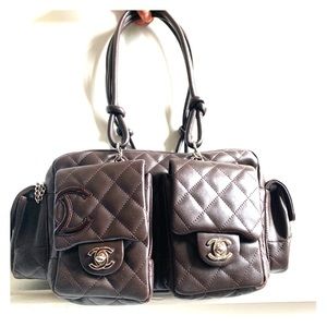 💜Sold💜 Chanel Brown Quilted Bag with Pockets